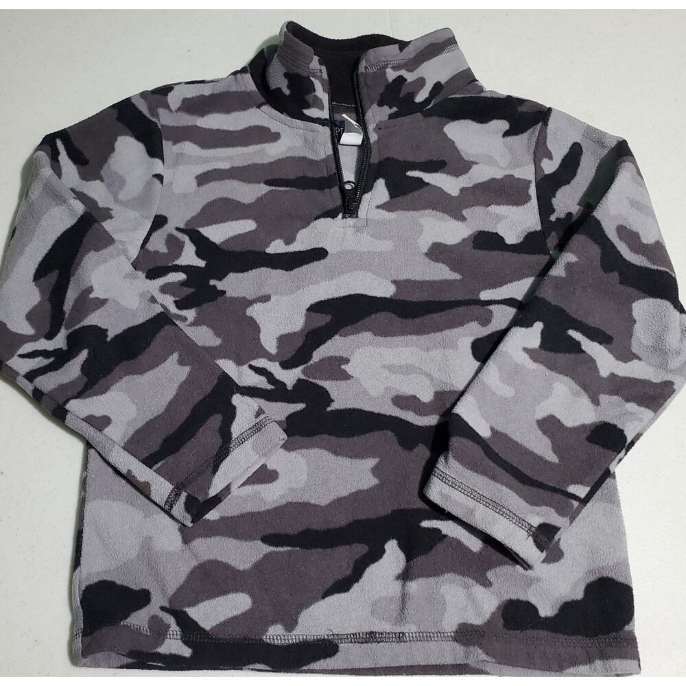 The Children's Place Kids Gray Camo Fleece Size Small Hunting Back-to-School